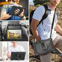 HXCASEAC Case for Samsung Galaxy Tab A9+ Plus / A11+ Plus 11 Inch, Protective with Screen Protector/Hand Strap/Pen Holder, Shockproof for Samsung A9 Plus Tablet Case SM-X210 SM-X218 SM-X230 - Black
