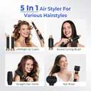 Hair Dryer Brush 5 in 1, Blow Dryer Brush Set with Air Curler Wrap Hair Styler, Negative Ionic Blow Dry Brush, Detachable Hair Tool for Curling, Volumizer,Straightener,Drying