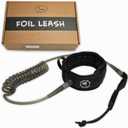 Ho Stevie! Foil Ankle Leash for Hydrofoil Boards - No Drag in Water, No Toe Tangles - 6ft Coiled Ankle Leash
