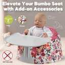Seat Cover and Tray Sets Accessory Compatible with Bumbo Floor Seat for Baby,Breathable Accessory Compatible with Baby Seat - Easy to Install and Remove - Flower
