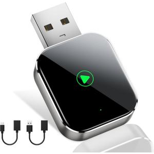Mini CarPlay Wireless Adapter for Apple iPhone - Converts Wired to Wireless CarPlay Adapter, CarPlay Dongle Stick for Apple Wired CarPlay Cars & for iPhone iOS 10+, USB & Type-C, Plug & Play