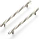 Ravinte 4 Pack 10 Inch Cabinet Handles Brushed Nickel Stainless Steel Cabinet Handles Kitchen Cupboard Pulls 7-1/2" Hole Center