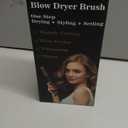 Round Hair Blow Dryer Brush - 1.2 Inch Ceramic Barrel Hair Dryer Brush for Short/Middle Hair, One Step Drying, Volumizing, Straightening and Styling, Negative Ionic Dryer Brush (Black-Golden, 1.2)