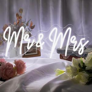 20in Mr and Mrs Wedding Neon Signs-Adjustable USB Mr and Mrs Light Up Sign Neon Wedding Decor Signs Backdrop Decorations for Reception Anniversary Engagement Gifts