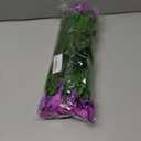 Artificial Impatiens Flowers for Outdoors, 6 Bundles Silk Fake Flowers for Spring Summer Decoration, UV Resistant Faux Plants Plastic Bouquet for Home Planter Porch Patio Yard Decor(Double Purple)