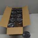 novelinks 16 oz Clear Plastic Jars with Lids, Refillable 16oz Mason Jars with Lids & Storage Containers for Kitchen & Household Use (10 Pack,Black)