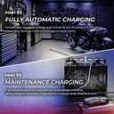KAEDEAR Motorcycle Smart Battery Charger, USB Input, Mobile Battery Compatible, 12V, 2A, Maintenance Charging Function, Prevent Battery Damages, Perfect for Winter Storage, No Outlet Needed, KDR-B12