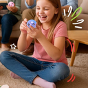 Neliblu Squishy Octopus Ball - Jumbo Mochi Squishy Toy - Easter Basket Stuffer for Teens - Glow-in-The-Dark - Stress Ball for Kids and Adults - 2.3x1.8x1.7 inches (Blue) 