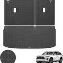 Cargo Mat & Backrest Mat Fit for 2022-2025 Infiniti QX60 - Leather Trunk Liner Back Seat Cover Protector - All Weather Protection PU Leather Cargo Liner and Backrest Mat QX60 Accessories