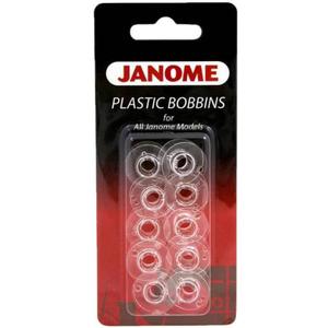 Janome 10-Pack Plastic Bobbins for All Janome Models - Top and Front Load