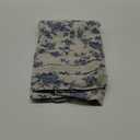 Pastoral Rectangle Tablecloth - 60 x 84 Inch - Beige Linen Table Cloth - Washable Table Cover with Dust-Proof Wrinkle Resistant for Restaurant, Picnic, Indoor and Outdoor Dining, Floral (Dark Blue)