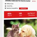 Koala Photo Paper Double-side Matte 8.5X11 Inches Compatible with Inkjet Printer 48LB Presentation Paper 100 Sheets