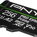 PNY 256GB PRO Elite Prime C10 U3 V30 A2 microSDXC Flash Memory Card  Ultra-Fast Speeds, Read 200MB/s, Write 150MB/s, 4K UHD, Full HD, UHS-I, for Smartphones, Drones, Action Cameras