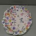 Treasure Cove Wildflower Oval Paper Plates Large Spring Oval Plate Disposable Floral Party Platter Flower Tableware Decorations for Birthday Wedding Tea Party Supplies 10" x 12" 24Pcs