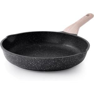 Nonstick Frying Pan, 12.5 Inch Large Skillet, Granite Cooking Pan, Healthy and Non Toxic, Induction Compatible, PFOA Free