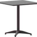 Flash Furniture Mellie 27.5'' Square Aluminum Indoor-Outdoor Table with Base, Bronze