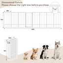 SNUOWU Full Metal Freestanding Dog Gate with Door, 36''Height Foldable Pet Dog Fence for Indoor & Outdoor, 8 Panels Extra Wide Free Standing TallDog Gates for Doorways,House,Stairs,Porch,Deck,Yard