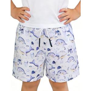 Pottwal Boys Swim Trunks for 10 Years, UPF 50+, Chlorine Resistant, Water Repellent, Adjustable Waistband Size 10Y