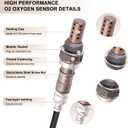 Oxygen O2 Sensor Upstream and Downstream Fits for Chevy Avalanche Suburban Silverado 1500 2500 3500HD Tahoe, for GMC Sierra Yukon XL 2008-2012 4.8 5.3 6.0 6.2L Replace 234-4668 234-4256 4PCS