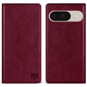 ZZXX for Google Pixel 10/10 Pro Wallet Case with [RFID Blocking] Card Slot Stand Strong Magnetic Leather Flip Fold Protective Phone Case for Google Pixel 10/10 Pro Case Wallet(Wine Red-6.3 inch)