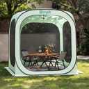 Werph 6x6 Pop Up Screen Tent, Mosquito Net Gazebo, UV Resistant Roof Waterproof Screen Canopy, Quick Setup Outdoor Shelter for Backyard, Patio, Garden, Picnic, Camping and Events, Green