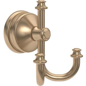 Delta Mylan (1-Pack) Towel Hooks Champagne Bronze Triple Wall Mounted for Robes 3-Prong Multi-Use Holder, Gold Bathroom Accessories MYN35-CZ