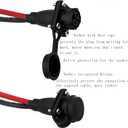 Trolling Motor Plug and Receptacle Set, 12V 8AWG 2 Wire, Universal, Easy Install, Durable, For Fishing Boats, Fresh Water