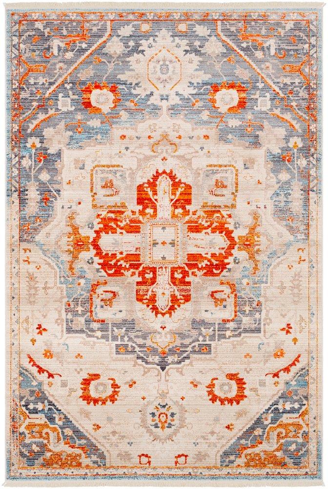 Marjorie Red and Beige Updated Traditional Area Rug 5' x 7'9"