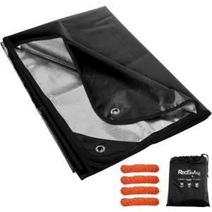 RedSwing Heavy Duty Reflective Survival Space Blanket, Multipurpose Emergency Thermal Blanket for All Weather, Black