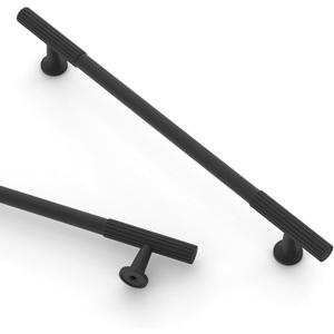 Asidrama 6 Pack 12.5 Inch(320mm) Matte Black Cabinet pulls Kitchen Cabinet Handles, Cabinet Pulls Kitchen Cabinet Hardware for Cupboard Drawer Pulls