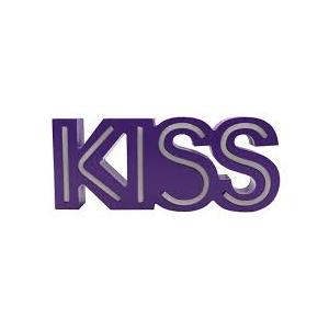 Holiday Home LED Neon Table Sign Kiss - Purple,