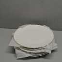 BTaT- Porcelain Dinner Plates with Gold Trim,10.5 inch, Set of 6, White Dinner Plates Bulk, White Plate Set, Christmas Gifts