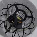 YYJLX Indoor Motion Sensor Ceiling Light Fixture Modern Cryatal Semi Flush Mount Ceiling Light Black Ovrehead Light Fixture for Porch Hallway Front Entryway Kitchen Hall Garage.