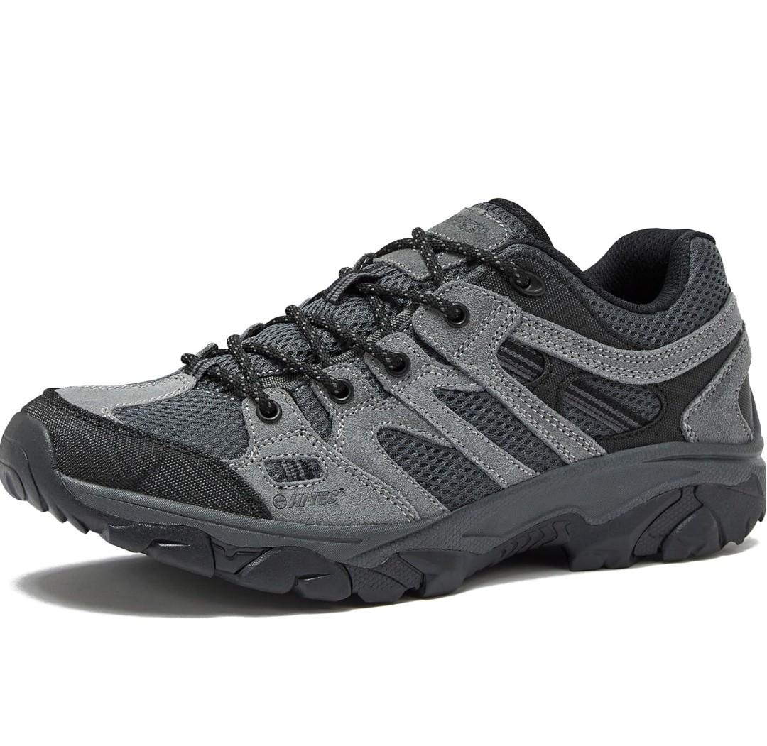HI-TEC Ridge Low Waterproof Hiking Shoes for Men, Lightweight Breathable Outdoor Trekking and Trail Sneakers, Sizes 11.5 Medium and Wide Width
