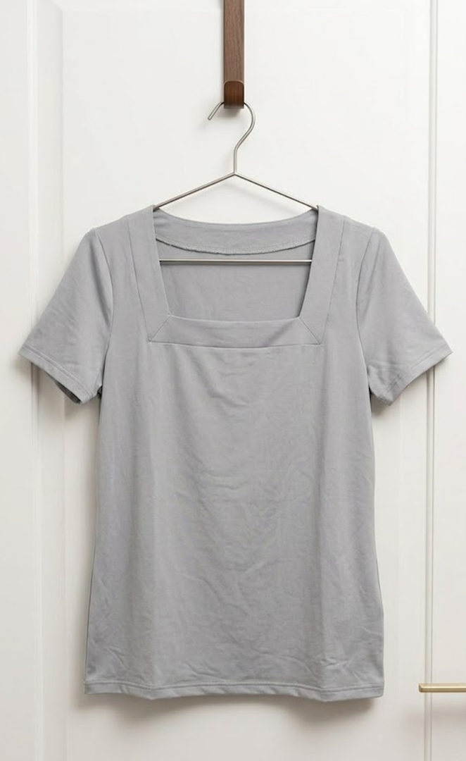 Summer Tunic or Tops for Women to Wear with Leggings Square Neck Casual Long T Shirts with Pockets, XL