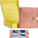 140 Pockets Sophisticated Textured PU Leather Photo Album For Fujifilm Instax Wide 300 Camera, Polaroid 600 Photo, Polaroid i-Type Photo (Peach Pink, For Instax Wide/i-Type) (For Instax Wide / i-Type (140 Pockets))