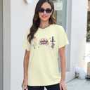 Powerless Shirt Women Funny Book T-Shirts Book Fan Gift Tee Summer Casual Bookish Short Sleeve Tops M