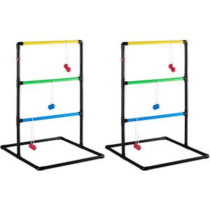 OLIXIS Ladder Ball Set for All Ages, Bolas, Scoreboards & Carry Bag, Black | All-ages family fun for any occasion. Sturdy frame, easy setup, built-in scoring, lightweight & portable.