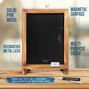 Rustic Torched Tabletop Chalkboard Sign/Hanging Magnetic Wall Chalkboard/Small Countertop Chalkboard Easel/Kitchen Countertop Memo Board / 12" x 17" in. Weddings, Birthdays, Baby Announcements