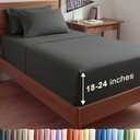 Extra Deep Twin XL Sheet Set - 4 Piece Breathable and Cooling Sheets - Hotel Luxury Bedding for Women, Men, Kids & Teens - Easy Secure Fit - Soft, Wrinkle Free & Comfy - Extra Deep Pockets - Charcoal