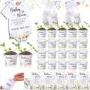 Hushee 151 Pcs Wildflower Baby in Bloom Baby Shower Decorations, Include 1 Greenery Sign 50 Wildflower Seed Packet 50 Mini Grow Flower Pots with 50 Bags Babys in Bloom Favors for Gender Reveal Gift