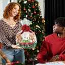 Marspark 18 Pcs 6 Set Kwanzaa Bags for Gifts 8x10'' Kwanzaa Gift Menorah Basket Boxes Empty to Fill with Gifts Blue Pull Bows Cellophane Wrapping Supplies for African American Party Favor Decorating