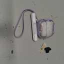 with Safety Lock for Apple AirPods 4 Case,Clear Floral Cute AirPod 4th Generation Case with Phone Stand & Cleaning Kit for Women Girly-Purple Narcissus