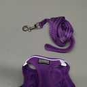 Dog Harness with Leash Set, No Pull Adjustable Reflective Step-in Puppy Pet Vest Harnesses for Small Medium Large Dogs and Cats,Purple S