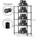 1250 lbs Storage Shelving Utility Shelving Unit 5-Tier Utility Shelving Unit Steel Organizer Wire Rack for Home,Kitchen,Office (13.7" D x 23.6" W x 62.4" H) (Black)