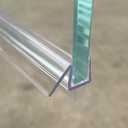 36" Shower Door Bottom Seal Strip for 1/4" (6mm) Glass Ultra Clear Polycarbonate Shower Door Sweep, One Pack