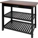 Kitchen Island with Solid Wood Top, 36.5*40*20inch
