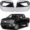Chrome Direct Replacement Side Mirror Covers Caps for 2015-2020 Ford F150, Directly Replace Style, Not Sticker Style