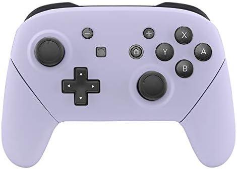 eXtremeRate Light Violet Faceplate Backplate Handles for Nintendo Switch Pro Controller, DIY Replacement Hand Grip Housing Shell Cover for Nintendo Switch Pro Controller - Controller NOT Included