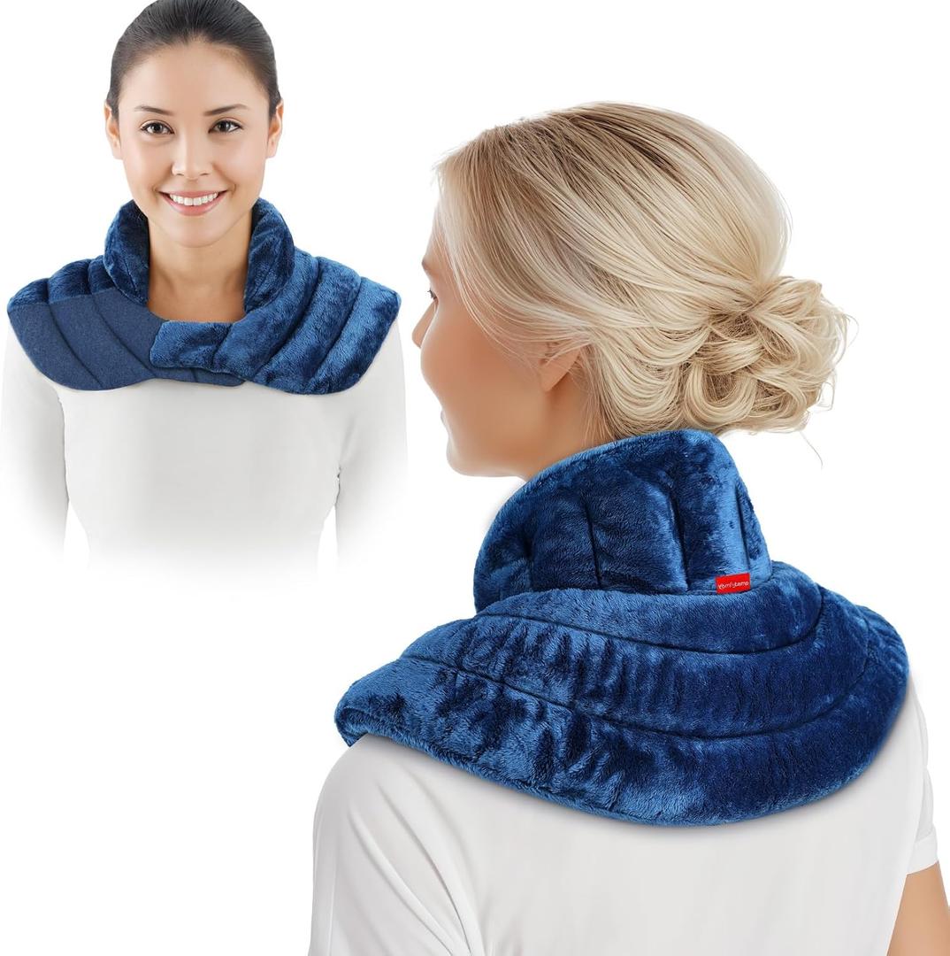 Comfytemp Neck Shoulder Heating Pad Microwavable for Pain Relief, FSA Eligible HSA, Weighted Heated Neck Wrap Warmer, Microwave Moist Heating Pads, Warm Compress, Comfort Items for Women Seniors